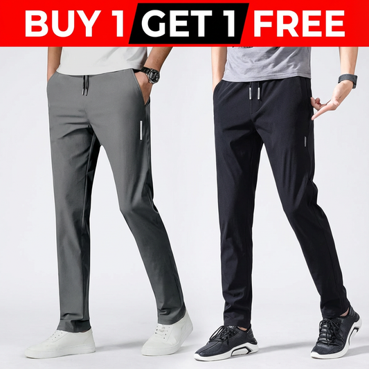 Combo of 2 Men's Sports Regular Fit Lycra Track Pants